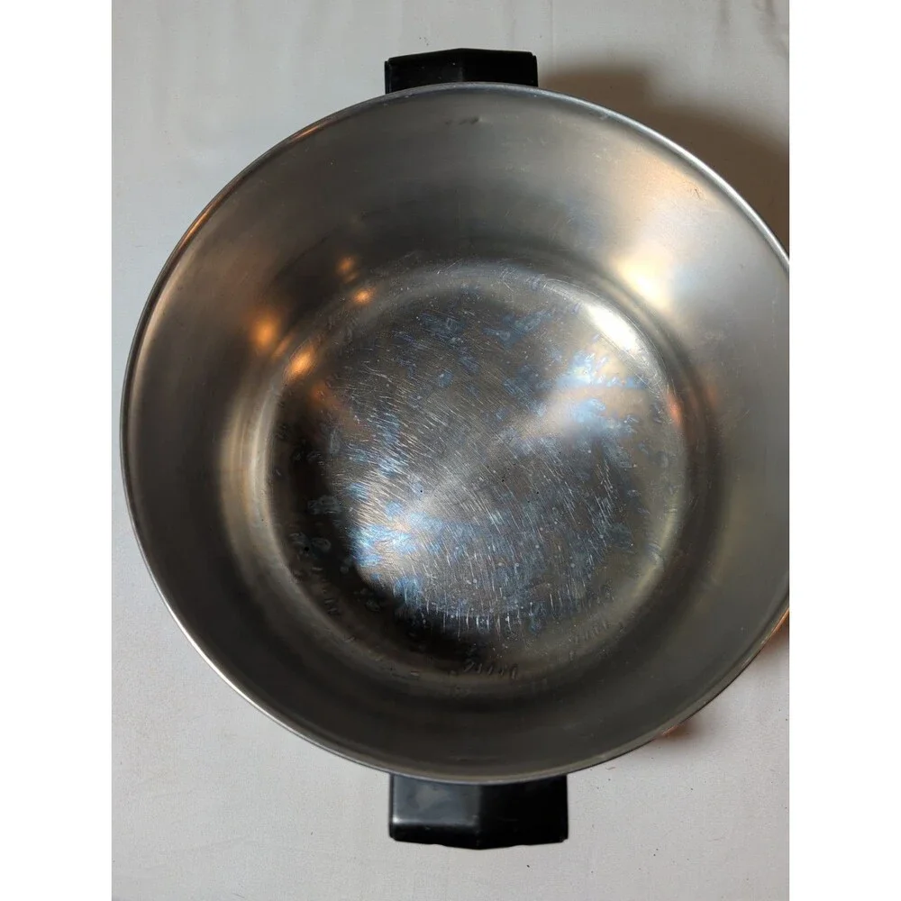 Farberware Stainless Steel Aluminum Clad 8 Quart Stock Pot With Lid Vintage USA